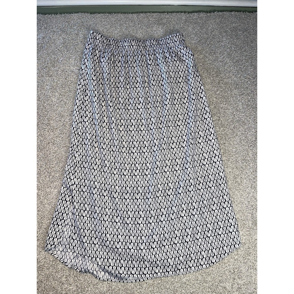 Loft Womens Maxi Skirt Black White‎ Womens Sz M